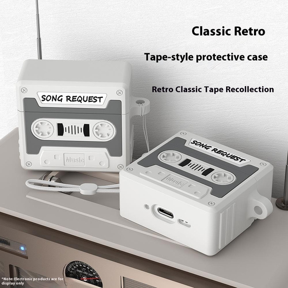 Carcasă retro din silicon pentru casetă Apple AirPods Pro 3