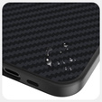 Carcasa ABEEL pentru iPhone 16e, Carbon Fiber, pentru MagSafe, negru