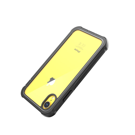 Carcasă pentru iPhone XR, Shockproof, cu folie, negru