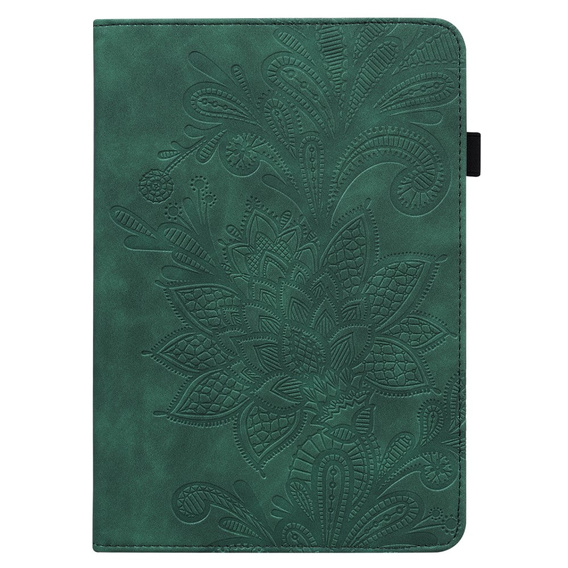 Husă cu clapetă pentru Lenovo Tab M9, flower, verde