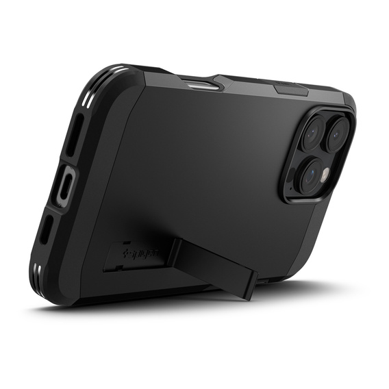 Carcasa Spigen pentru iPhone 16 Pro, Tough Armor Mag MagSafe, negru + 9H Tempered Glass