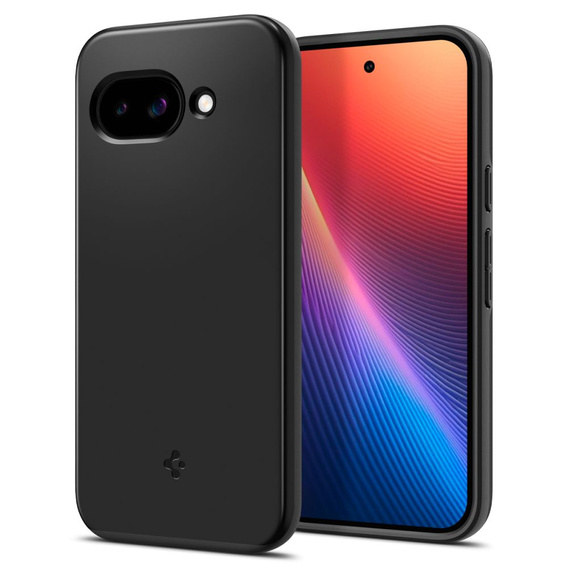 Carcasa Spigen pentru Google Pixel 9A, Thin Fit Mag, negru + sticlă temperată 9H