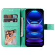 Cu clapetă pentru Xiaomi Redmi Note 12 5G / POCO X5 5G, Mandala Flower, verde