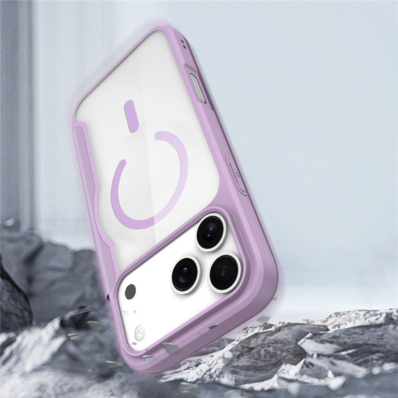 Husă Dux Ducis pentru iPhone 17 Pro, Skin X Pro, cu clapetă, pentru MagSafe, violet