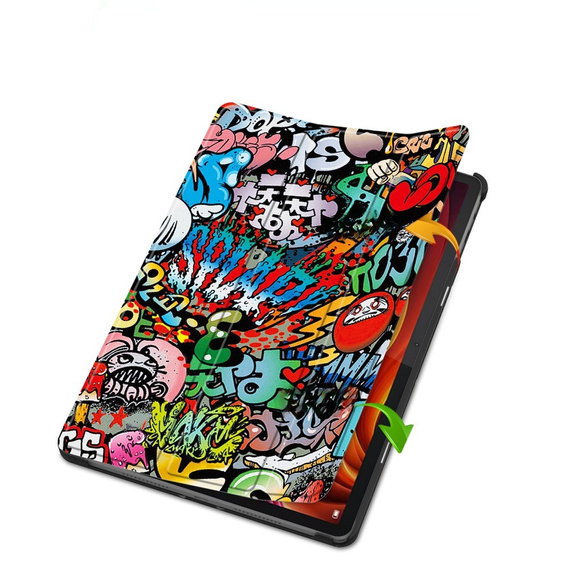 Husă pentru Lenovo Tab K11 Plus, Smartcase, graffiti