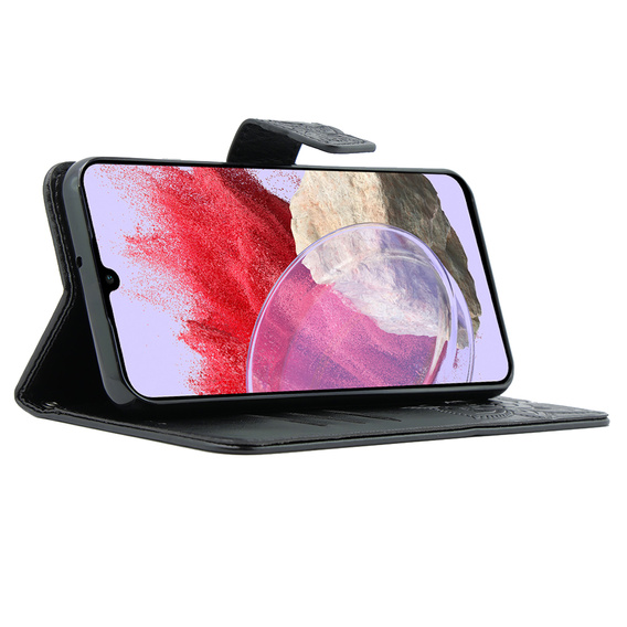 Cu clapetă pentru Samsung Galaxy M34 5G, Butterfly, negru