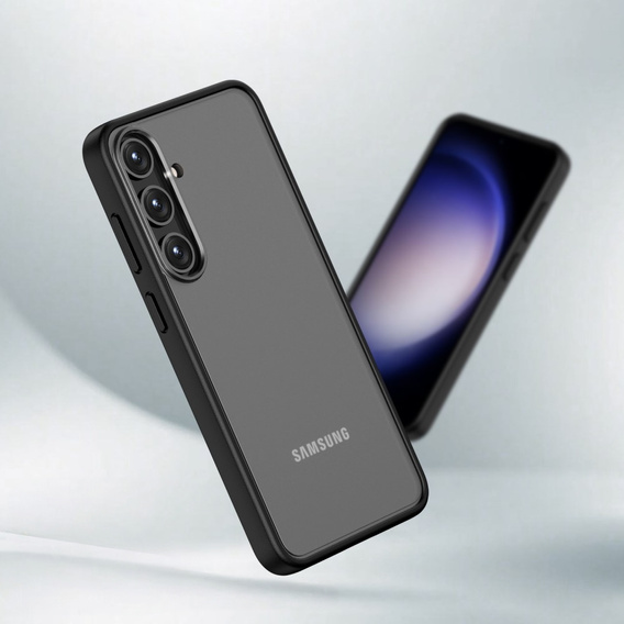 Carcasă pentru Samsung Galaxy S24+ Plus, Fusion Hybrid, cu protecție pentru camera foto, transparent / negru
