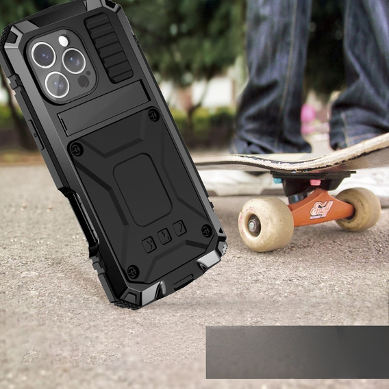 Husă blindată pentru iPhone 16 Pro, R-JUST, negru