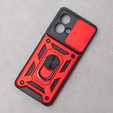 Husă blindată pentru Motorola Edge 40 Neo, CamShield Slide, roșu