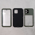 Love Mei Huse pentru iPhone 12, armored with glass, verde