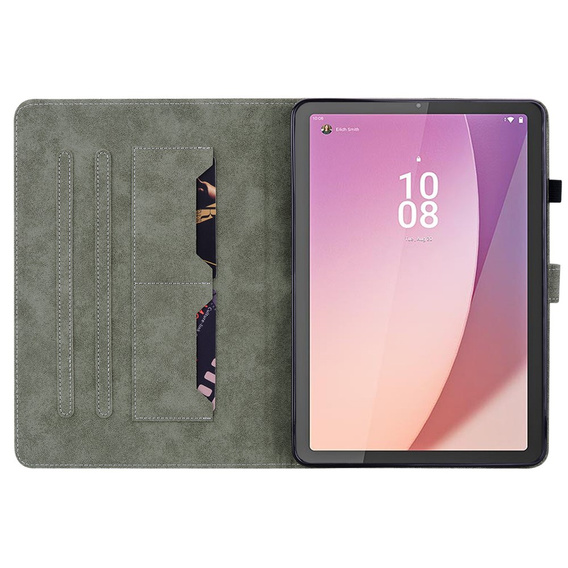Huse pentru Lenovo Tab M9, Wallet Pen Slot, roșu