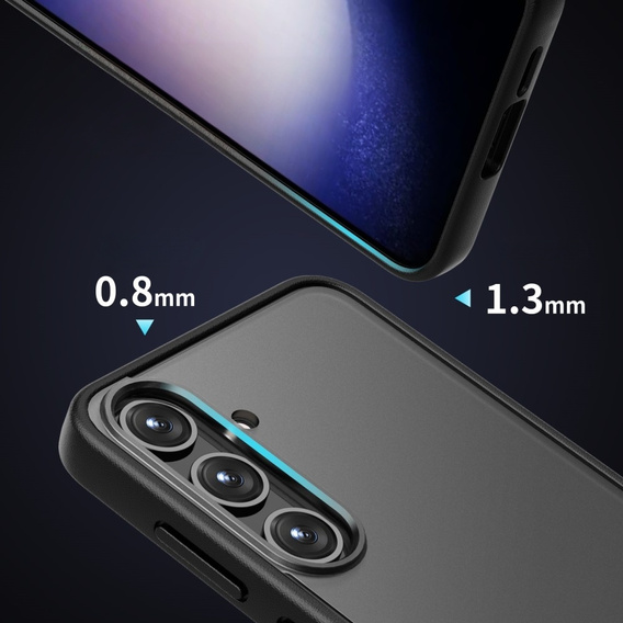 Carcasă pentru Samsung Galaxy S24, Fusion Hybrid, cu protecție pentru camera foto, transparent / negru