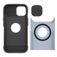 Husă ERBORD MagSafe Cam Slider, albastră + sticlă pentru ecran pentru iPhone 13 / iPhone 14