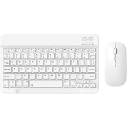 Set de tastatură și mouse fără fir Bluetooth, alb