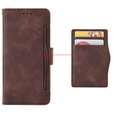 Cu clapetă pentru Xiaomi 14T Pro, Card Slot, maro
