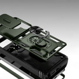 Husă pentru Samsung Galaxy S25 Ultra, KickStand Camera Lens, verde închis