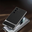 Huse pentru Samsung Galaxy S24 Ultra, GKK Woven Leather, negru