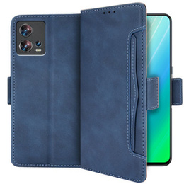 Cu clapetă pentru Motorola Edge 30 Fusion 5G, Card Slot, albastru