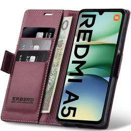 ERBORD Glossy Litchi portofel cu clapetă pentru Xiaomi Redmi A5