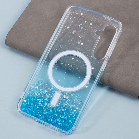 Husă pentru Samsung Galaxy S24, Glittery, pentru MagSafe, albastru