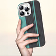 Carcasa pentru iPhone 14 Pro Max, Carbon Fiber MagSafe, negru / albastru