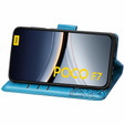 Cu clapetă pentru Xiaomi Poco F7, Butterfly, albastru