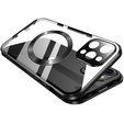 Carcasa Magnetic Dual Glass MagSafe pentru iPhone 16 Pro Max, negru