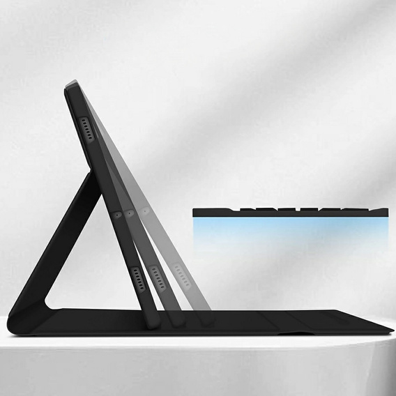 Carcasă + tastatură Samsung Galaxy Tab S9 FE, Leather Pen Slot, negru