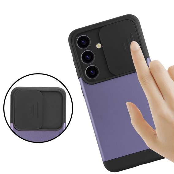 Huse pentru Samsung Galaxy S24, ERBORD CamProtect Slide Camera, violet