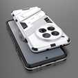 Husa pentru OnePlus 12 5G, Military kickstand, alb