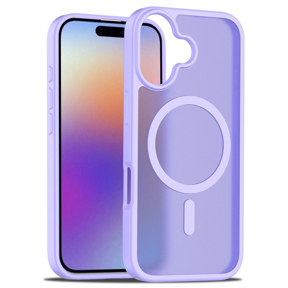 Carcasă Matt pentru iPhone 17, pentru MagSafe, violet translucid