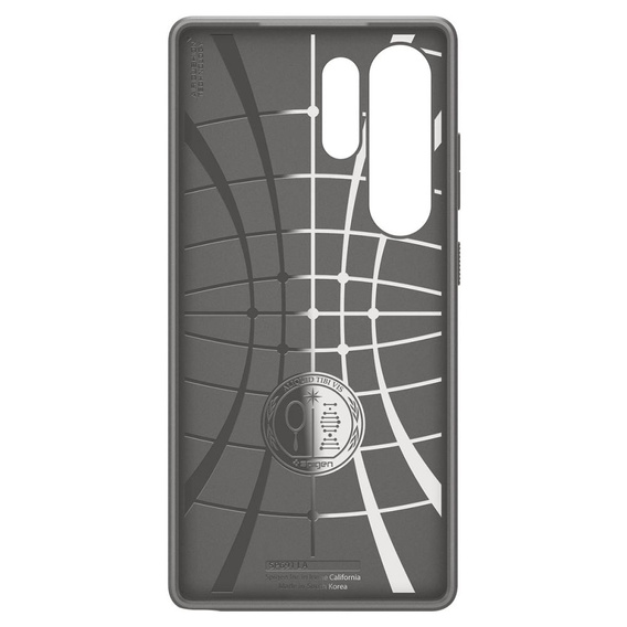 Carcasa Spigen pentru Samsung Galaxy S25 Ultra, Liquid Air, gri + 9H Tempered Glass