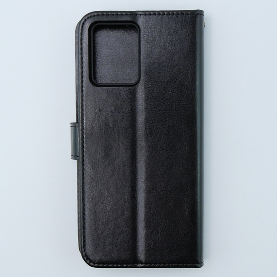 Cu clapetă pentru Motorola Moto G54 5G, Crazy Horse Wallet, negru