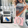 Husă pentru copii pentru Samsung Galaxy Tab A8 10.5 SM-X200 SM-X205, blindată cu curea, albastru