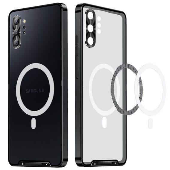 Carcasă de protecție pentru camera foto pentru Samsung Galaxy Note 10+ Plus, CamShield MagSafe, transparent / negru