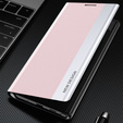 Cu clapetă pentru Samsung Galaxy S23, Side Magnetic, roz
