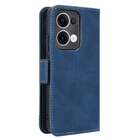 Cu clapetă pentru Oppo Reno 13, Card Slot, albastru închis