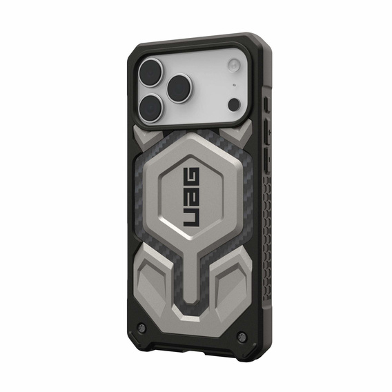 Carcasă Urban Armor Gear pentru iPhone 17 Pro Max, Monarch Pro Kevlar MagSafe, Titan