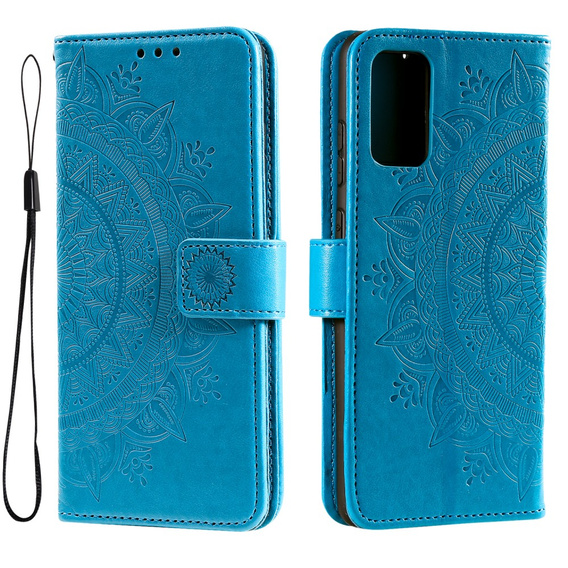 Cu clapetă pentru Samsung Galaxy A53 5G, Mandala, albastru