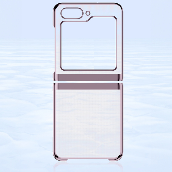 Husă pentru Samsung Galaxy Z Flip6 5G, PC Case, transparent / roz
