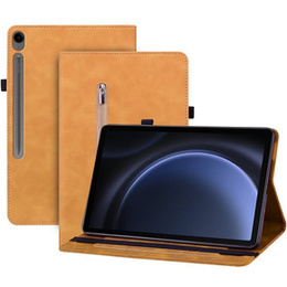 Husa pentru Samsung Galaxy Tab S10 Lite / S10 FE / S9 FE, Wallet Pen Slot, galben