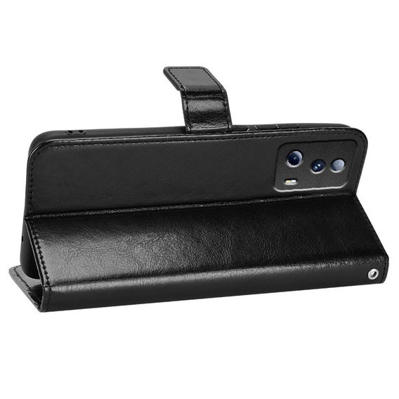 Cu clapetă pentru Xiaomi 13 Lite, Crazy Horse Wallet, negru