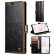 Carcasă flip CASEME pentru Samsung Galaxy Note 10 Plus, Waxy Textured, cafea