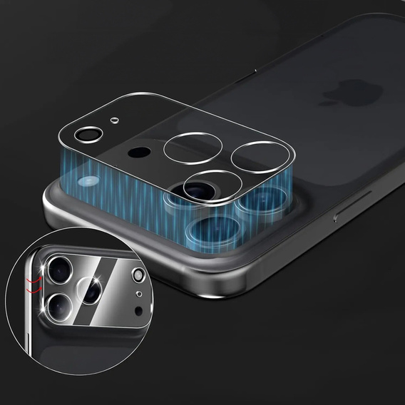 Sticlă temperată pentru insula camerei ERBORD pentru iPhone 17 Pro Max