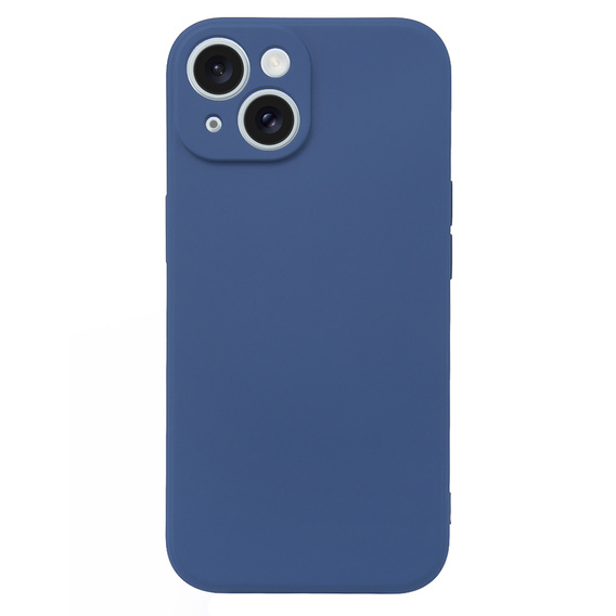 Husa pentru iPhone 15 Plus, Silicone Lite, albastru închis