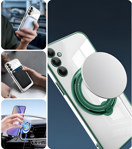 Carcasă magnetică pentru Samsung Galaxy S24 FE, pentru MagSafe, verde