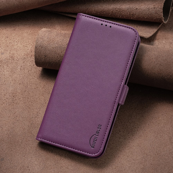 Husa cu clapetă pentru Xiaomi Redmi Note 13 5G, BINFEN Wallet, violet închis
