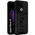 Husă blindată pentru Oppo Reno 13, CamShield Slide, negru