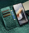 Husa cu clapetă pentru Motorola Moto G56 5G, Wallet Rhombus, verde