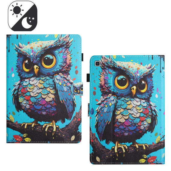 Husă pentru Samsung Galaxy Tab S6 Lite 2022 / 2020, cu clapetă, owl